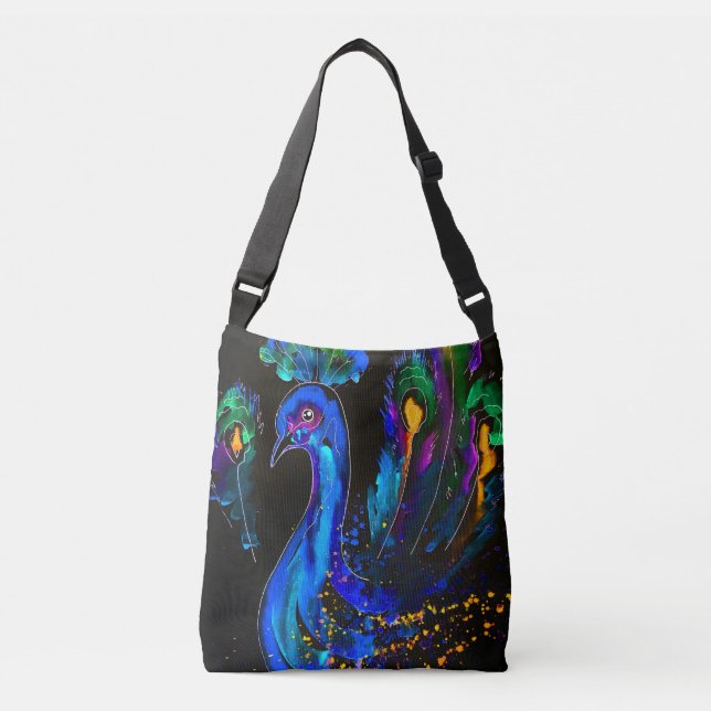 Sac Ajustable Peinture Whimsical Peacock (Devant)