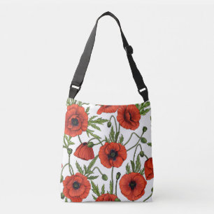 Sac Ajustable Pépites, rouge et vert sur blanc
