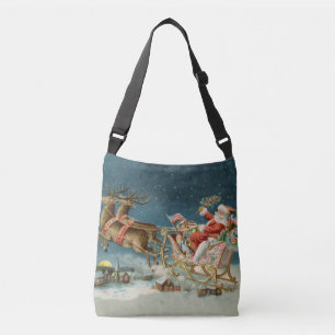 Sac Ajustable Père Noël Noël Traîneau Antique Renne