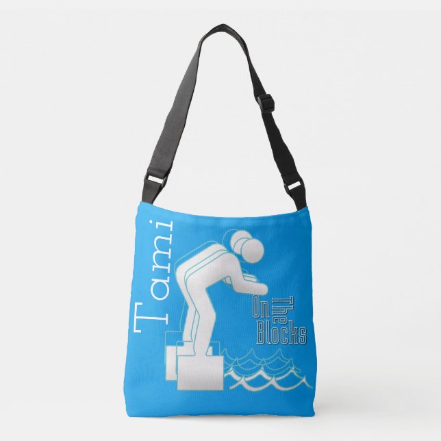 Sac Ajustable Personnalisé Sur Les Blocs Baigner Traverser le sa (Devant)