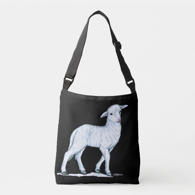 Sac Ajustable Petit agneau blanc (Devant)