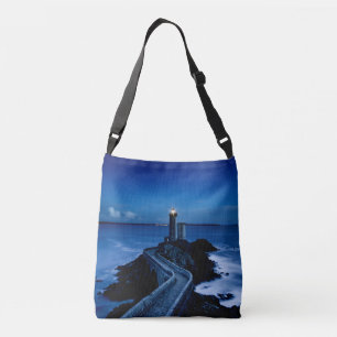 Sac Ajustable Phare sur mur dans l'océan la nuit