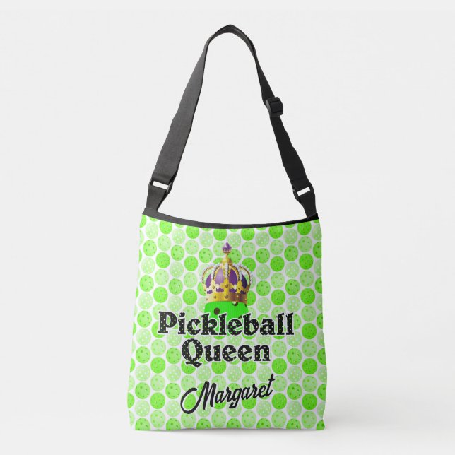 Sac Ajustable Pickleball Queen - Green Pickleball Portant Couron (Devant)