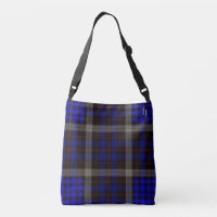 Pied de fond noir bleu rouge Tartan