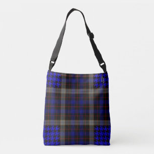 Sac Ajustable Pied de fond noir bleu rouge Tartan