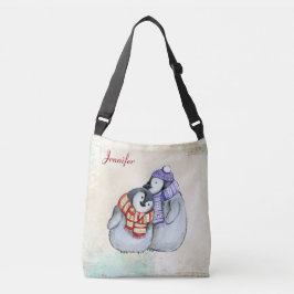 Sac Ajustable Pingouins mignons en Écharpes d'hiver et Casquette