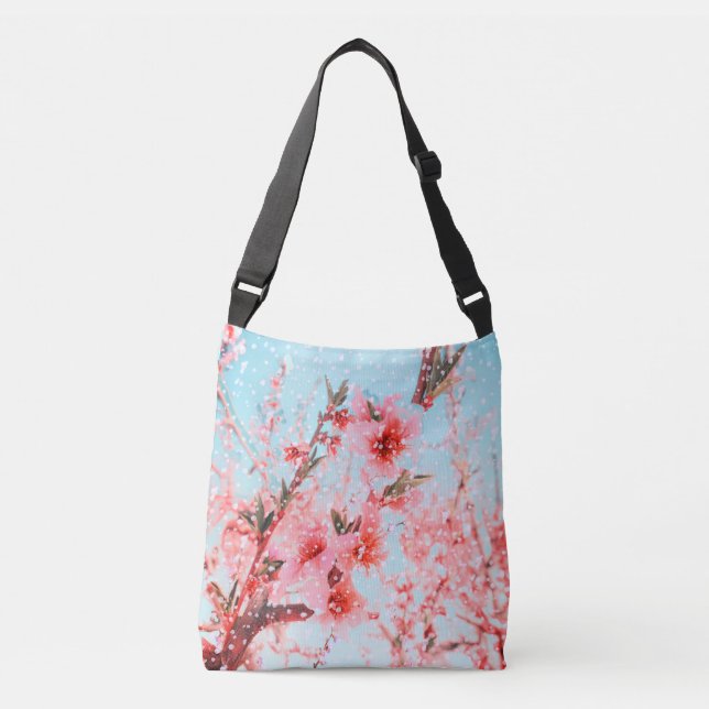 Sac Ajustable Pink blossom and flying petals (or snow?) (Devant)