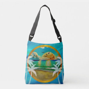 Sac Ajustable Plage tropicale moderne Palm Trees Sunset Vacances