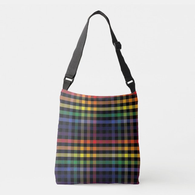 Sac Ajustable Plaid arc-en-ciel (Devant)