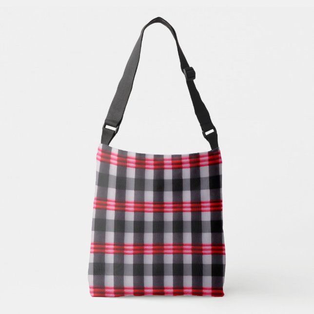 Sac Ajustable Plaid Populaire Abstrait Rouge Noir Plaid Collecti (Devant)