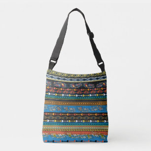 Sac Ajustable Plumes ethniques : Broderie Boho Chic