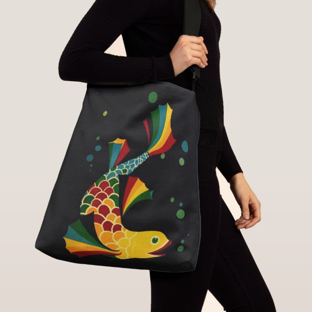 Sac Ajustable poisson coloré ‘n bulles (De près)