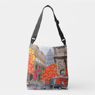 Sac Ajustable Poster vintage romain trempé par la pluie