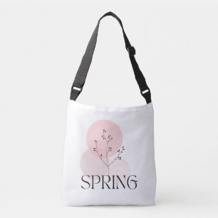 Sac Ajustable Printemps minimaliste rose et noir