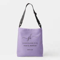 Promo de logo d'entreprise personnalisée violet