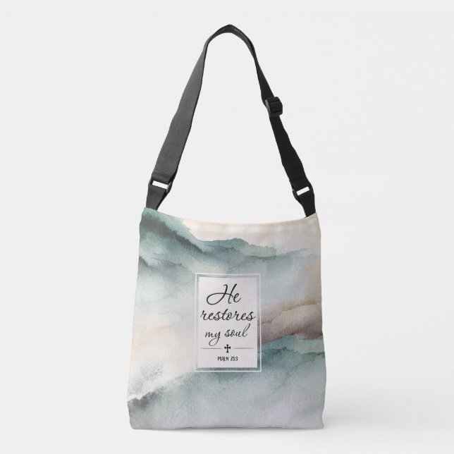 Sac Ajustable Psaume 23"4 Il Restaure Ma Croix De L'Âme (Devant)