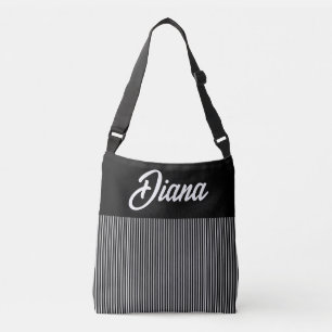 Sac Ajustable Rayure noire et blanche avec bloc de couleur
