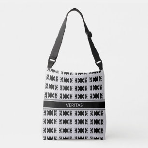 Sac Ajustable Rayures noires élégantes et stylées sur fond gris