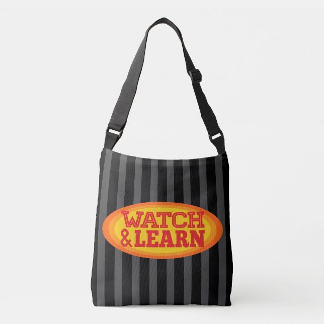 Sac Ajustable Regardez et apprenez les rayures ovales radiales (Devant)