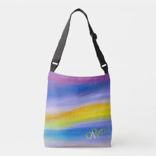 Sac Ajustable Résumé abstrait violet et rayon doré