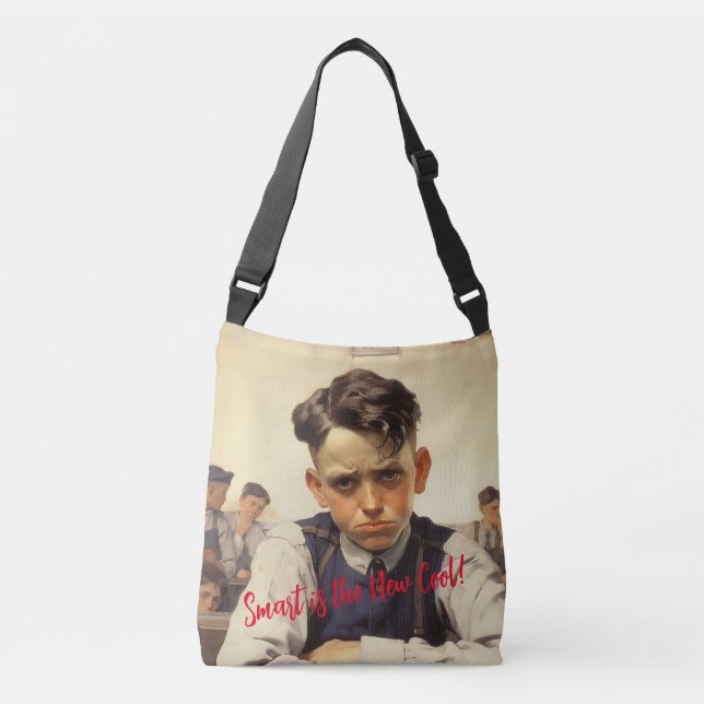 Sac Ajustable Retour à l'école Norman Rockwell dessin style (Devant)