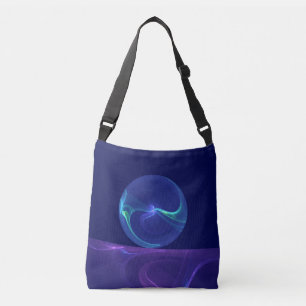 Sac Ajustable Rêve Violet Bleu Lumineux Art Abstrait Fractal