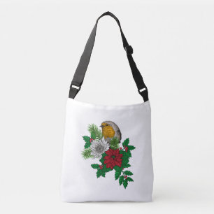 Sac Ajustable Robin rouge sur décoration de Noël