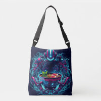 Robot Cyberpunk Futuriste Neon Nourriture Ramen