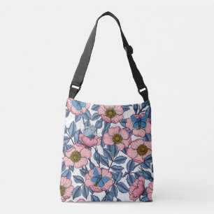 Sac Ajustable Rose de chien et papillons