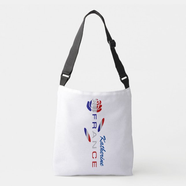Sac Ajustable Rose du drapeau français personnalisé (Devant)