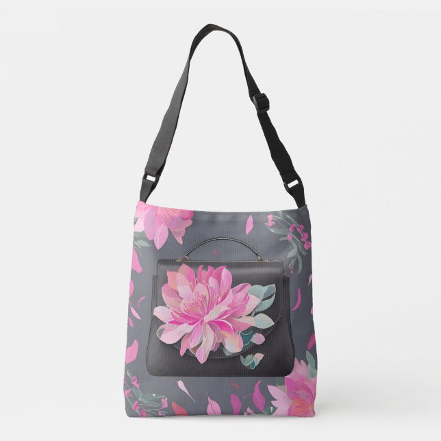 Sac Ajustable Rose florissante Purée IA art (Dos)