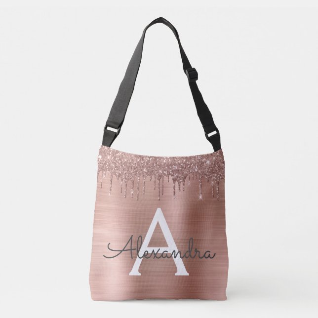 Sac Ajustable Rose Gold - Parties scintillant rose pâle Nom du m (Devant)