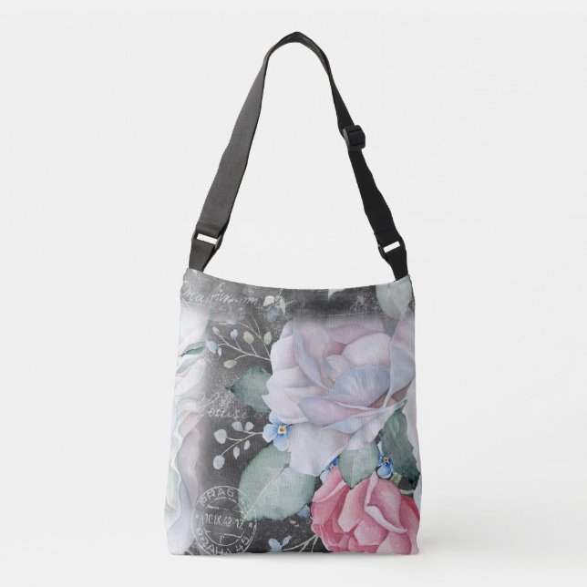 Sac Ajustable Roses de tableau de bord aquarelle (Devant)