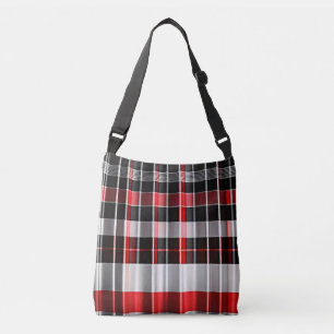 Sac Ajustable Rouge Noir Abstrait Plaid Collection populaire