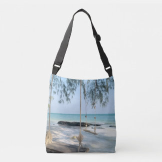 Sac Ajustable "Sac à bandoulière Scène tropicale de balançoire d