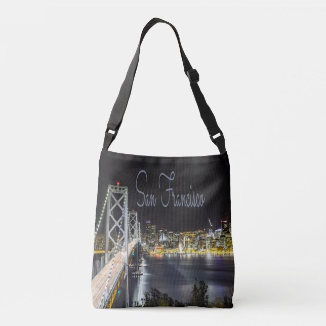 Sac Ajustable San Francisco Night Sky Line Golden Gate Bridge (Dos)