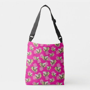 Sac Ajustable Sauvez les abeilles sur fond floral rose