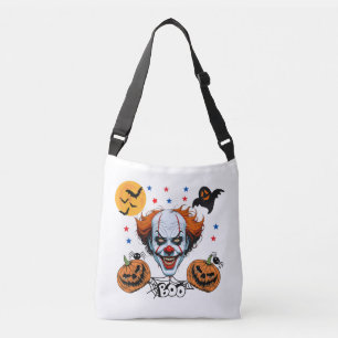 Sac Ajustable Scène d'Halloween de clown effrayant avec des citr