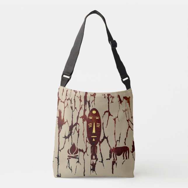 Sac Ajustable Scène tribale africaine Abstraite (Devant)