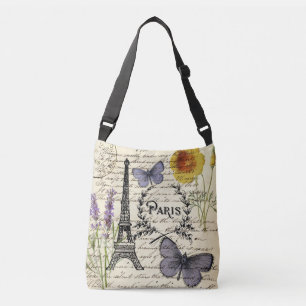 Sac Ajustable scripts papillon français chic tour eiffel paris