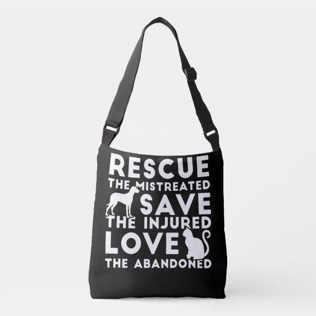 Sac Ajustable Secourir Le Mistreated Sauvez L'Amour Les Blessés  (Devant)