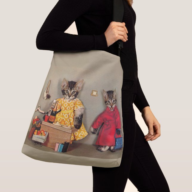 Sac Ajustable shopping tabby kitten et caisson tabby kitten (De près)