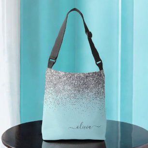 Sac Ajustable Silver Aqua Turquoise Blue Girl Parties scintillan