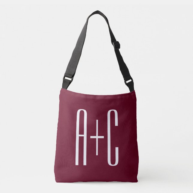 Sac Ajustable Simple Couples | White & Burgundy (Devant)