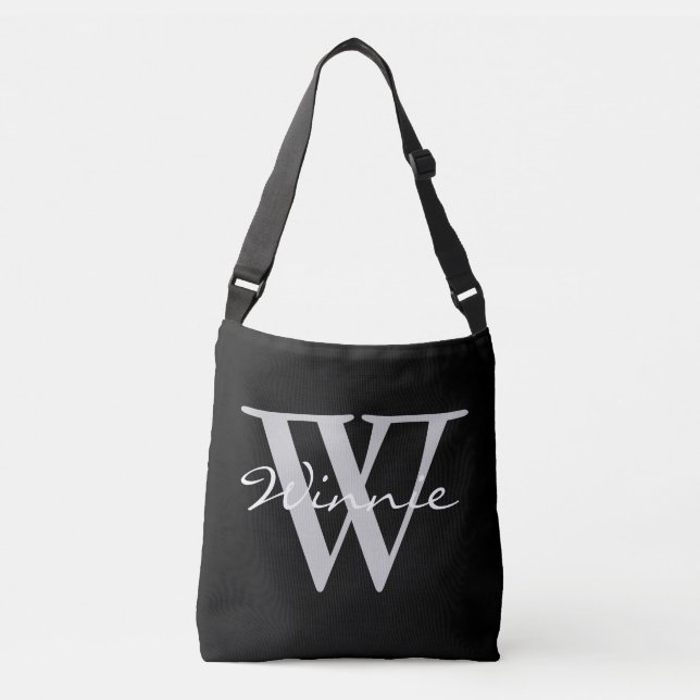 Sac Ajustable Simplement monogrammes et noms + votre backgr. et (Devant)