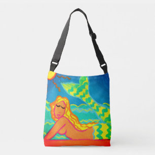 Sac Ajustable Sirène dans l'art Abstrait solaire