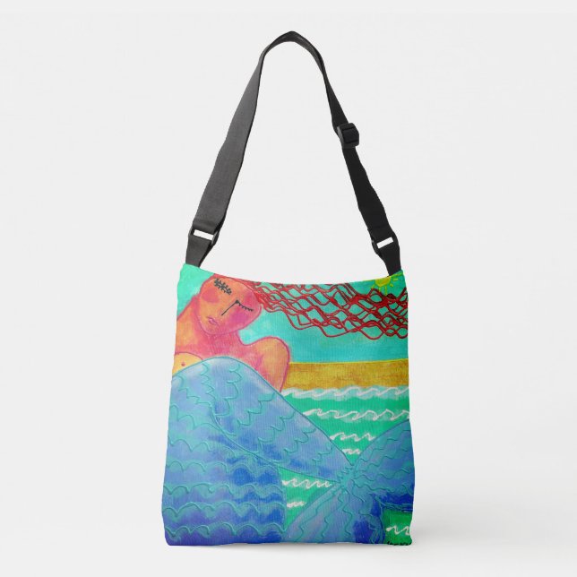 Sac Ajustable Sirène dans l'art Abstrait solaire (Devant)