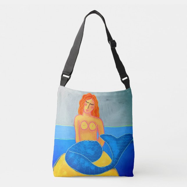 Sac Ajustable Sirène d'art Abstraite colorée (Devant)