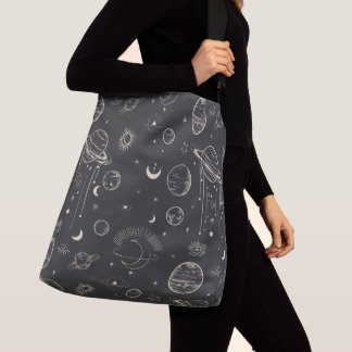 Sac Ajustable Sky Motif Night Moon Stars Sun Celestial Fourre-to