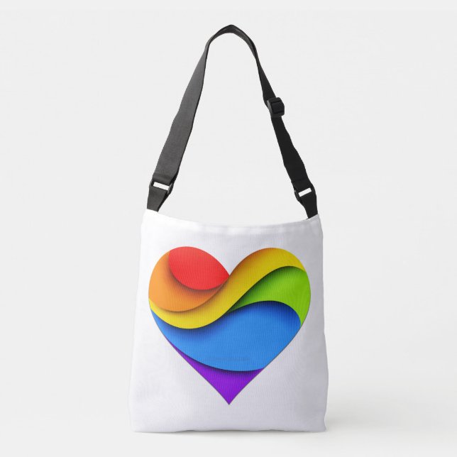 Sac Ajustable SlipperyJoe's orgueillement coeur courbes forme 3D (Devant)